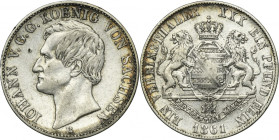 Germany, Kingdom of Saxony, Johann V, Thaler Dresden 1861 B