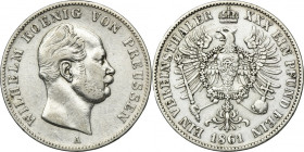 Germany, Kingdom of Prussia, William I, Thaler Berlin 1862