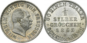 Germany, Kingdom of Prussia, Wilhelm I, 1/2 Silberg groschen Berlin 1863 A