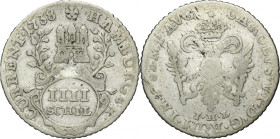 Germany, City of Hamburg, 4 Schilling 1738 IHL