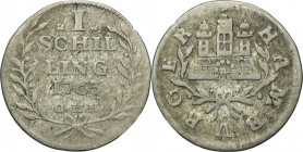 Germany, City of Hamburg, 1 Schillling 1763 OHK