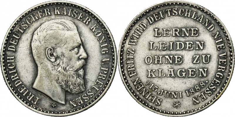 Germany, Kingdom of Prussia, Friedrich III, Posthumous medal 1888 Medal issued t...
