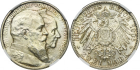 Germany, Baden, Friedrich I, 2 Mark Karlsruhe 1906 - NGC MS63+