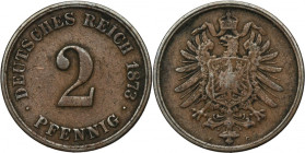 Germany, German Empire, Wilhelm I, 2 Pfennig Frankfurt 1873 C