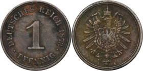 Germany, German Empire, Wilhelm I, 1 Pfennig Berlin 1873 A