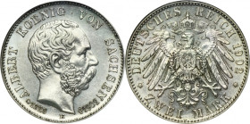 Germany, Kingdom of Saxony, Albert, 2 Posthumous Mark Muldenhütten 1902 E