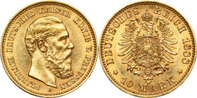 Germany, Kingdom of Prussia, Friedrich III, 10 Mark Berlin 1888 A