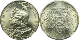 Germany, Kingdom of Prussia, Wilhelm II, 5 Mark Berlin 1901 - NGC MS65