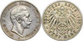 Germany, Prussia Kingdom, Wilhelm II, 5 Mark Berlin 1908 A