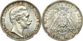 Germany, Kingdom of Prussia, Wilhelm II, 3 Mark Berlin 1908 A - NGC MS63