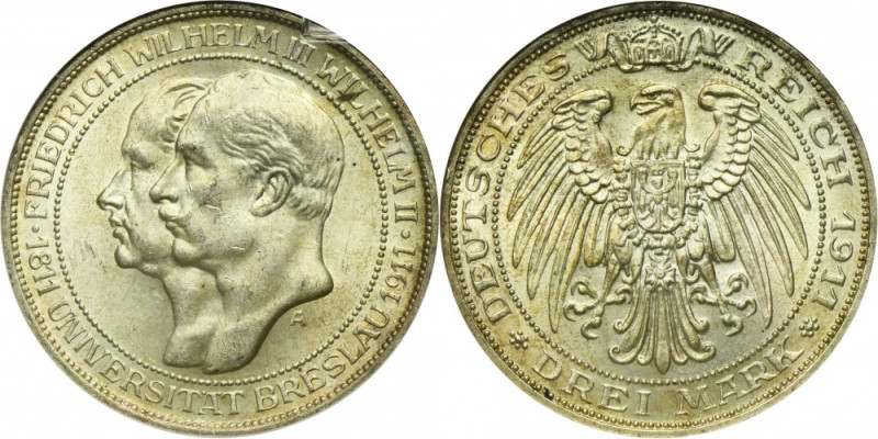 Germany, Kingdom of Prussia, Wilhelm II, 3 Mark Berlin 1911 A Issue minted on th...