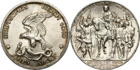 Germany, Kingdom of Prussia, Wilhelm II, 3 Mark Berlin 1913 A