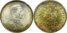 Germany, Kingdom of Prussia, Wilhelm II, 3 Mark Berlin 1914 A