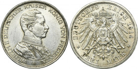 Germany, Kingdom of Prussia, Wilhelm II, 3 Mark Berlin 1914 A