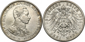 Germany, Kingdom of Prussia, Wilhelm II, 3 Mark Berlin 1914 A