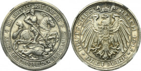 Germany, Kingdom of Prussia, Wilhelm II, 2 Mark Berlin 1915 A - NGC MS66