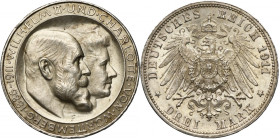 Germany, Kingdom of Württemberg, William II, 3 Mark Stuttgart 1911 F