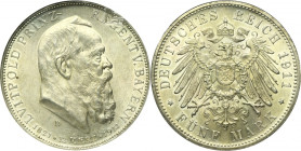 Germany, Bavaria, Regent Luitpold, 5 Mark Munich 1911 D