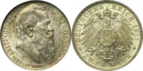Germany, Bavaria, Regent Luitpold, 2 Mark Munich 1911 D