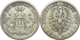 Germany, City of Hamburg, 2 Marks 1876 J