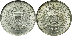 Germany, City of Lübeck, 2 Mark Berlin 1912 A - RARE