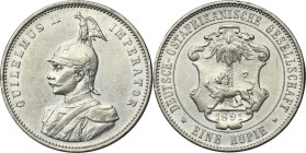 German, German East Africa, Wilhelm II, 1 Rupie Berlin 1891