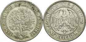 Germany, Weimar Republic, 5 Mark Berlin 1928 A - Oak