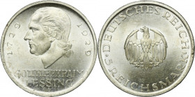 Germany, Weimar Republic, 5 Marek Stuttgart 1929 F - Gotthold Lessing