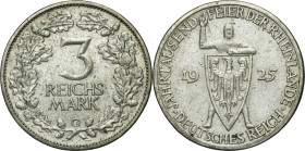 Germany, Weimar Republic, 3 Mark Karlsruhe 1925 G