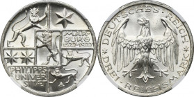 Germany, Weimar Republic, 3 Mark Berlin 1927 A - NGC MS65