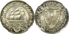 Germany, Weimar Republic, 3 Mark Berlin 1927 A - Bremerhaven - NGC MS65