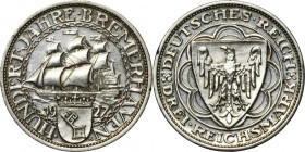 Germany, Weimar Republic, 3 Mark Berlin 1927 A - Bremerhaven