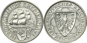 Germany, Weimar Republic, 3 Mark Berlin 1927 A - Bremerhaven
