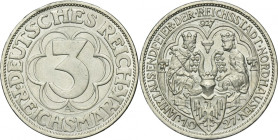 Germany, Weimar Republic, 3 Mark Berlin 1927 A - Nordhausen