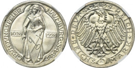 Germany, Weimar Republic, 3 Mark Berlin 1928 A - Naumburg - NGC MS65
