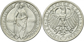 Germany, Weimar Republic, 3 Mark Berlin 1928 A - Naumburg