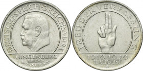 Germany, Weimar Republic, 3 Mark Berlin 1929 A - Weimar Oath