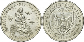 Germany, Weimar Republic, 3 Mark Hamburg 1930 J - Walther Vogelweide