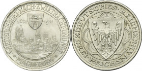 Germany, Weimar Republic, 3 Mark Berlin 1931 A - Magdeburg