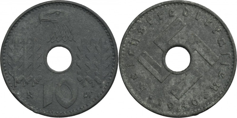 Germany, Third Reich, 10 Reichspfennig 1940 A - military issue - RARE Rare milit...