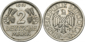 Germany, FRG, 2 Mark Hamburg 1951 J