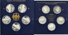 Set, Germany, FRG, 10 Mark 2001 - Naval Museum Stralsund (5 pcs.)