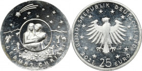 Germany, 25 Euro Hamburg 2021 J - Birth of Jesus