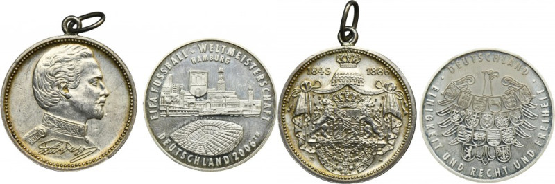 Lot, Germany, Medals (2 pcs.) Lot of two German medals, one with the likeness of...