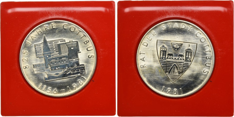 Germany, Commemorative Medal 850 Years of the City of Cottbus 1981 Commemorative...