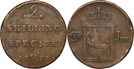 Norway, Carl XIV Johann, 2 Skilling Kongsberg 1832