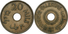 Palestine, British Mandatory, 20 Mils London 1942