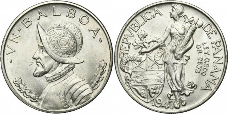 Panama, Republic, Balboa 1947 Coin minted to celebrate Panama's 50th anniversary...
