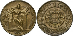 Portugal, Portuguese Republic, 1 Escudo Lisbon 1924