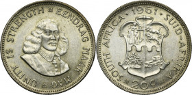 South Africa, Elizabeth II, 20 Cents Pretoria 1961